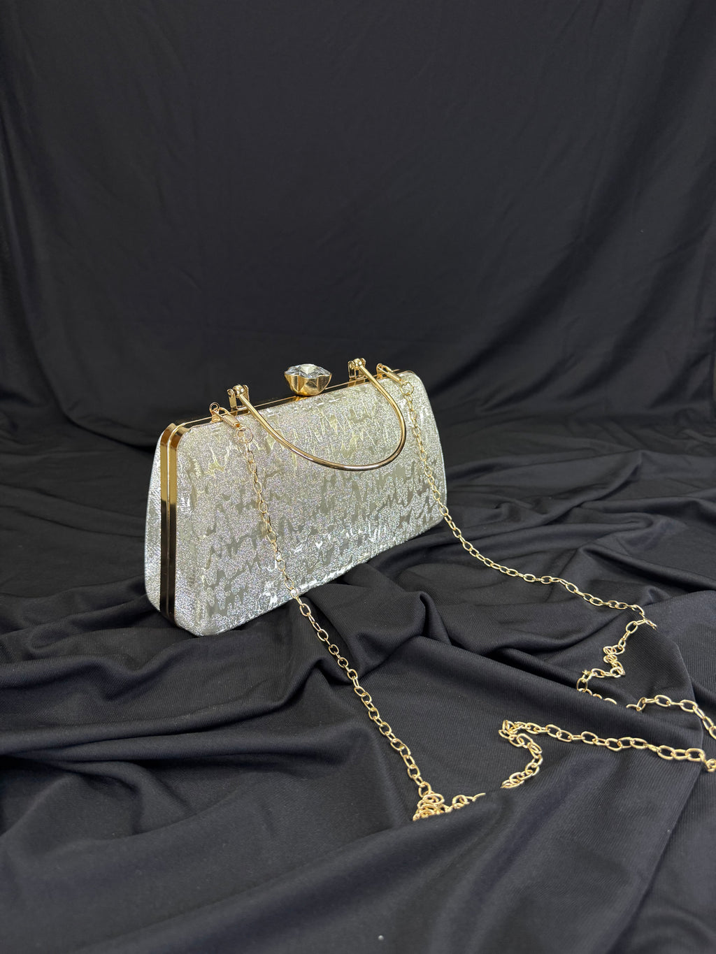Champagne Gold Frost Luxe Clutch