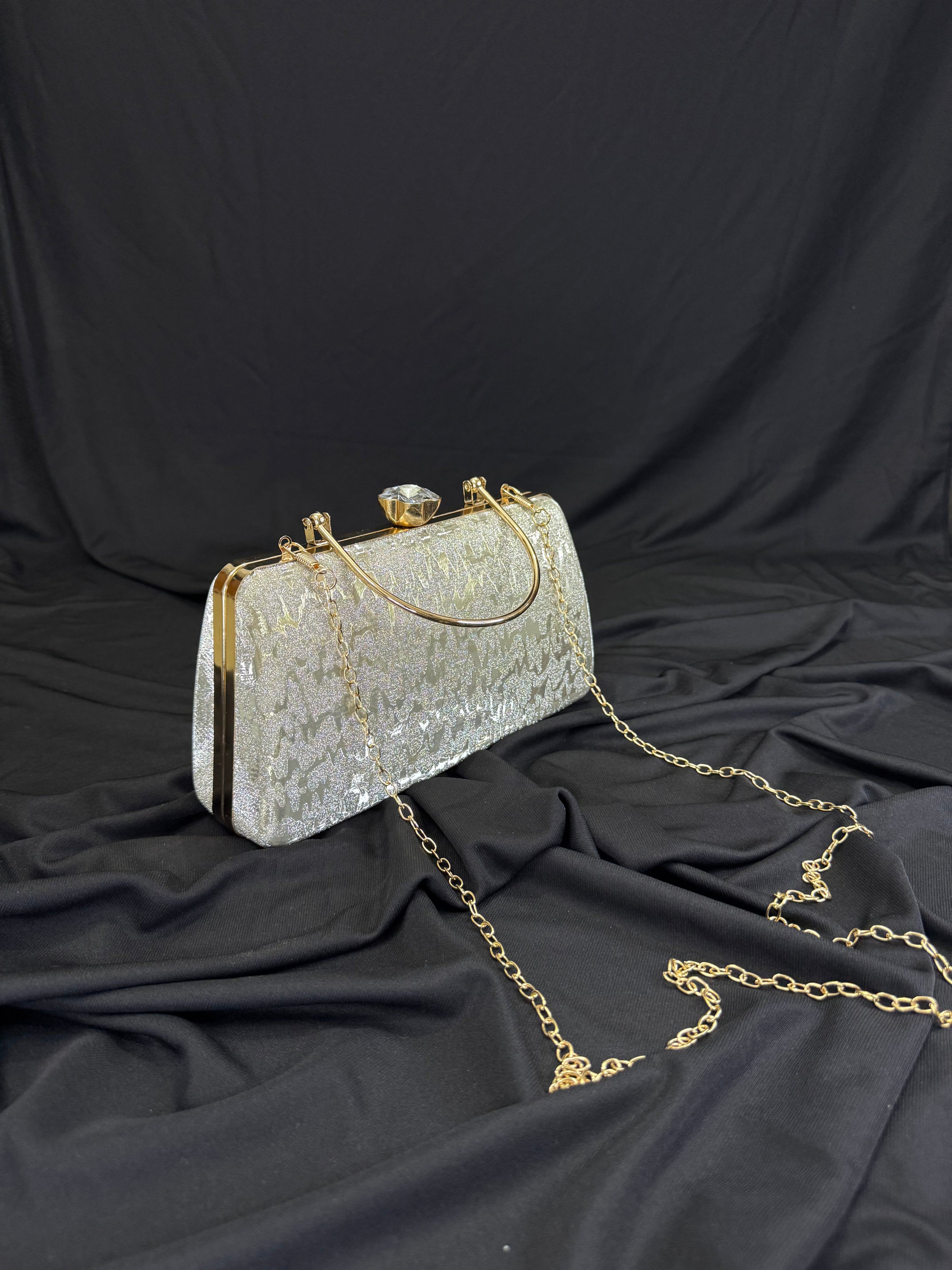 Champagne Gold Frost Luxe Clutch