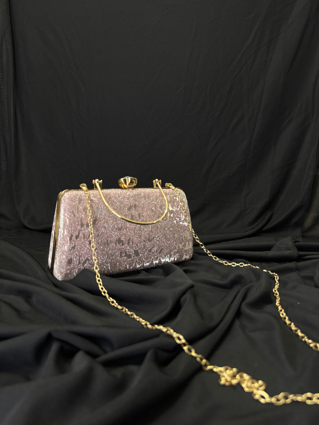 Rose Gold Frost Luxe Clutch