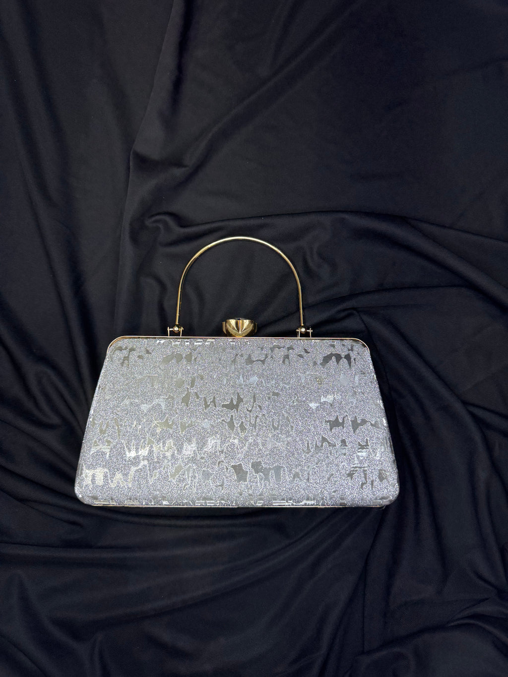 Silver Frost Luxe Clutch